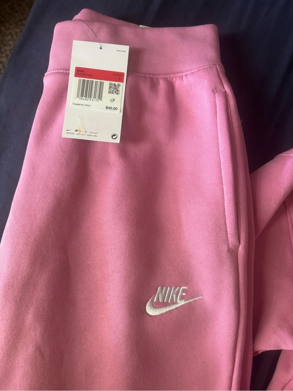 Nike Kids Pink Fleece Sweatshirt & Jogger Set